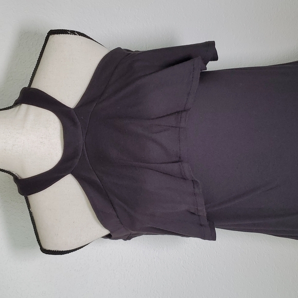 *NWT* MICHAEL Michael Kors Black Halter-Style Sleeveless Top w/Ruffle, size S - Picture 2 of 7